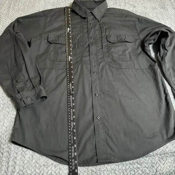 5.11 Tactical Men's Taclite Professional Long-Sleeve Work Shirt, Teflon Treated - Picture 9 of 12
